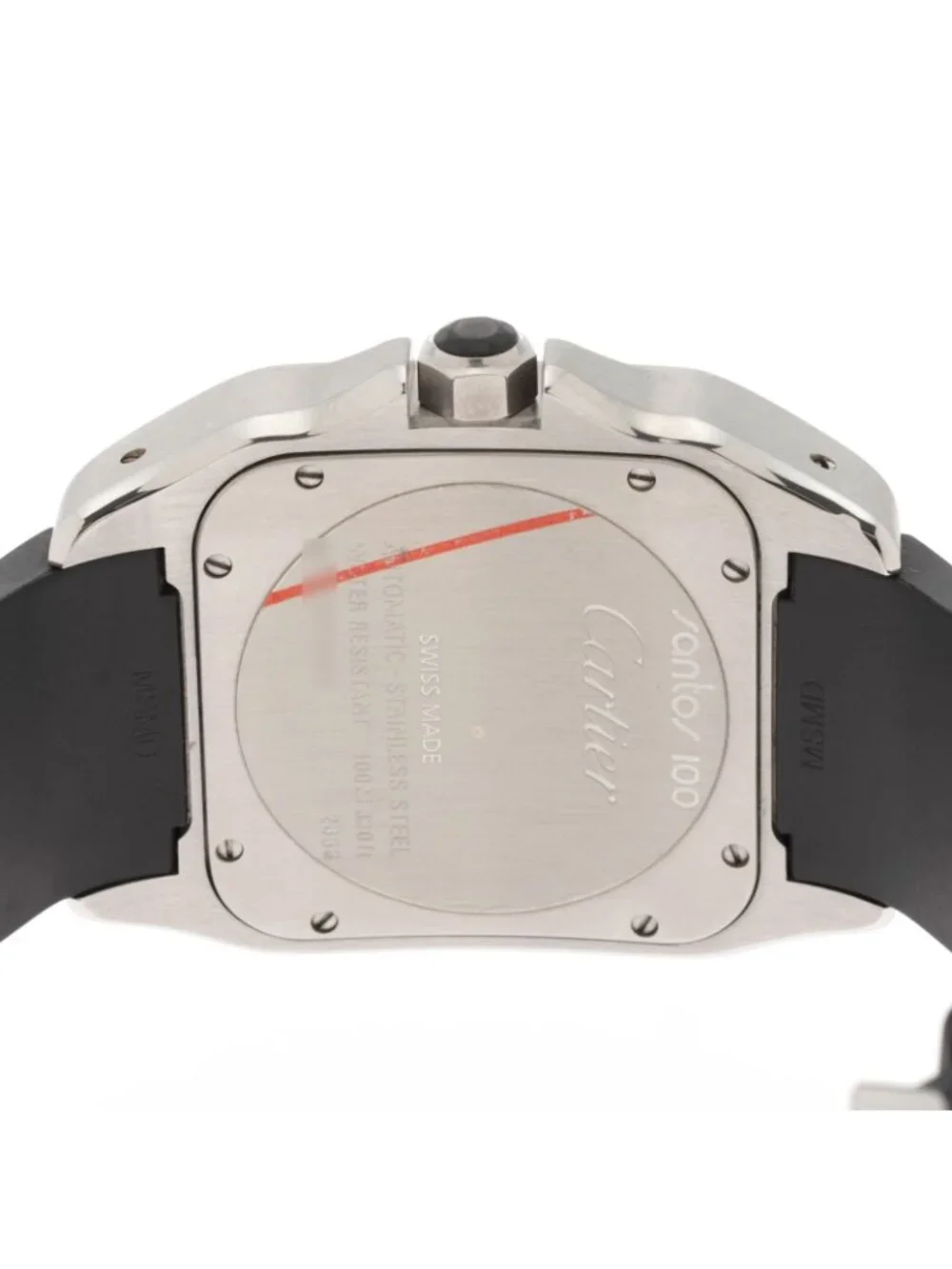 Cartier Santos 100 LM Watch Stainless Steel Silver Dial